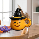 Maxbell Coffee Mug Decoration Tabletop Ornament Ceramic Mug for Tea Coffee Fall Gift Orange