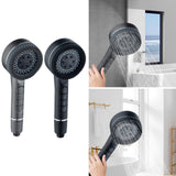Maxbell High Pressure Showerhead with on/Off Switch for Hotel for Low Water Pressure Gray