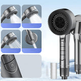 Maxbell High Pressure Showerhead with on/Off Switch for Hotel for Low Water Pressure Gray