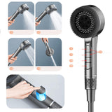 Maxbell High Pressure Showerhead with on/Off Switch for Hotel for Low Water Pressure Gray