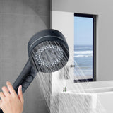 Maxbell High Pressure Showerhead with on/Off Switch for Hotel for Low Water Pressure Black