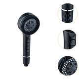 Maxbell High Pressure Showerhead with on/Off Switch for Hotel for Low Water Pressure Black