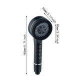 Maxbell High Pressure Showerhead with on/Off Switch for Hotel for Low Water Pressure Black