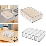 Maxbell Glasses Storage Box for Women Men Tabletop 4 Grids Sunglasses Organizer Case Cream Yellow