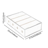 Maxbell Glasses Storage Box for Women Men Tabletop 4 Grids Sunglasses Organizer Case Clear