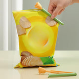 Maxbell 5Pcs Bag Clips for Bread Bags, Snack Bags and Food Bags Food Storage Package Yellow Rose
