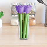 Maxbell 5Pcs Bag Clips for Bread Bags, Snack Bags and Food Bags Food Storage Package Purple Rose