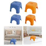 Maxbell Footstool Step Stool Decorative Foot Rest Stool for Doorway Bedside Entryway Blue 22cmx22cmx14cm
