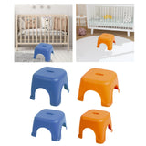 Maxbell Footstool Step Stool Decorative Foot Rest Stool for Doorway Bedside Entryway Blue 22cmx22cmx14cm