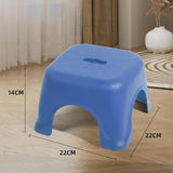 Maxbell Footstool Step Stool Decorative Foot Rest Stool for Doorway Bedside Entryway Blue 22cmx22cmx14cm