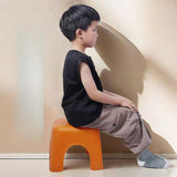 Maxbell Footstool Step Stool Decorative Foot Rest Stool for Doorway Bedside Entryway Yellow27cmx27cmx21cm