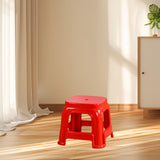 Maxbell Foot Stool Portable Simple Bath Stool Step Stool for Laundry Bedside Fishing Red