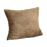 Maxbell Corduroy Pillow Cover Zipper Square Cushion Cover for Living Room Hotel Sofa Brown