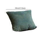 Maxbell Corduroy Pillow Cover Zipper Square Cushion Cover for Living Room Hotel Sofa Dark Green