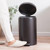 Maxbell Trash Can with Lid Dustbin Step on Trash Can for Kitchen Narrow Space Office Black