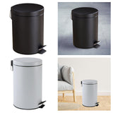 Maxbell Trash Can with Lid Dustbin Step on Trash Can for Kitchen Narrow Space Office Black