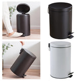 Maxbell Trash Can with Lid Dustbin Step on Trash Can for Kitchen Narrow Space Office Black