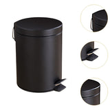 Maxbell Trash Can with Lid Dustbin Step on Trash Can for Kitchen Narrow Space Office Black