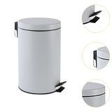 Maxbell Trash Can with Lid Dustbin Step on Trash Can for Kitchen Narrow Space Office Grey