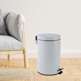 Maxbell Trash Can with Lid Dustbin Step on Trash Can for Kitchen Narrow Space Office Grey