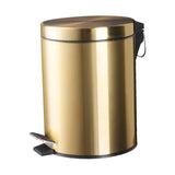 Maxbell Trash Can Container Close Lid Foot Pedal Bin for Living Room Toilet Entryway 8L 32x22.8cm Gold