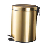 Maxbell Trash Can Container Close Lid Foot Pedal Bin for Living Room Toilet Entryway 8L 32x22.8cm Gold