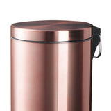 Maxbell Trash Can Container Close Lid Foot Pedal Bin for Living Room Toilet Entryway 5L 27.5x20.5cm Pink