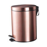 Maxbell Trash Can Container Close Lid Foot Pedal Bin for Living Room Toilet Entryway 5L 27.5x20.5cm Pink