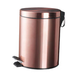 Maxbell Trash Can Container Close Lid Foot Pedal Bin for Living Room Toilet Entryway 5L 27.5x20.5cm Pink