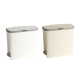Maxbell Slim Trash Can Rectangular Rubbish Container for Bedroom Kitchen Home Office White