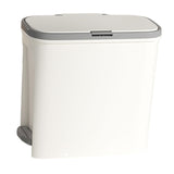 Maxbell Slim Trash Can Rectangular Rubbish Container for Bedroom Kitchen Home Office White