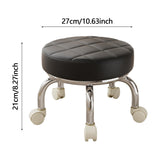 Maxbell 360° Rotating Roller Stool Lazy Housework Stool for Living Room Home Offic Black