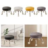 Maxbell 360° Rotating Roller Stool Lazy Housework Stool for Living Room Home Offic Black