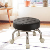 Maxbell 360° Rotating Roller Stool Lazy Housework Stool for Living Room Home Offic Black