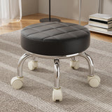 Maxbell 360° Rotating Roller Stool Lazy Housework Stool for Living Room Home Offic Black