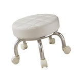 Maxbell 360° Rotating Roller Stool Lazy Housework Stool for Living Room Home Offic White