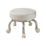 Maxbell 360° Rotating Roller Stool Lazy Housework Stool for Living Room Home Offic White