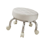 Maxbell 360° Rotating Roller Stool Lazy Housework Stool for Living Room Home Offic White