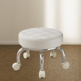 Maxbell 360° Rotating Roller Stool Lazy Housework Stool for Living Room Home Offic White