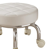 Maxbell 360° Rotating Roller Stool Lazy Housework Stool for Living Room Home Offic White