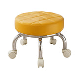 Maxbell 360° Rotating Roller Stool Lazy Housework Stool for Living Room Home Offic Orange