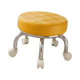Maxbell 360° Rotating Roller Stool Lazy Housework Stool for Living Room Home Offic Orange