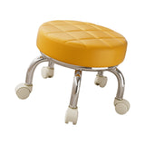 Maxbell 360° Rotating Roller Stool Lazy Housework Stool for Living Room Home Offic Orange