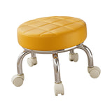 Maxbell 360° Rotating Roller Stool Lazy Housework Stool for Living Room Home Offic Orange