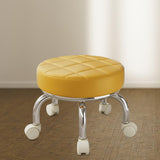 Maxbell 360° Rotating Roller Stool Lazy Housework Stool for Living Room Home Offic Orange