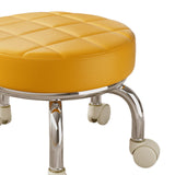 Maxbell 360° Rotating Roller Stool Lazy Housework Stool for Living Room Home Offic Orange
