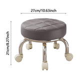 Maxbell 360° Rotating Roller Stool Lazy Housework Stool for Living Room Home Offic Gray