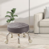 Maxbell 360° Rotating Roller Stool Lazy Housework Stool for Living Room Home Offic Gray