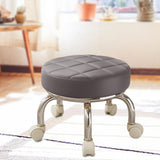 Maxbell 360° Rotating Roller Stool Lazy Housework Stool for Living Room Home Offic Gray