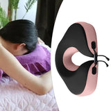 Maxbell Face Down Pillow Comfort Massage Pillow for Home SPA Flights Pink